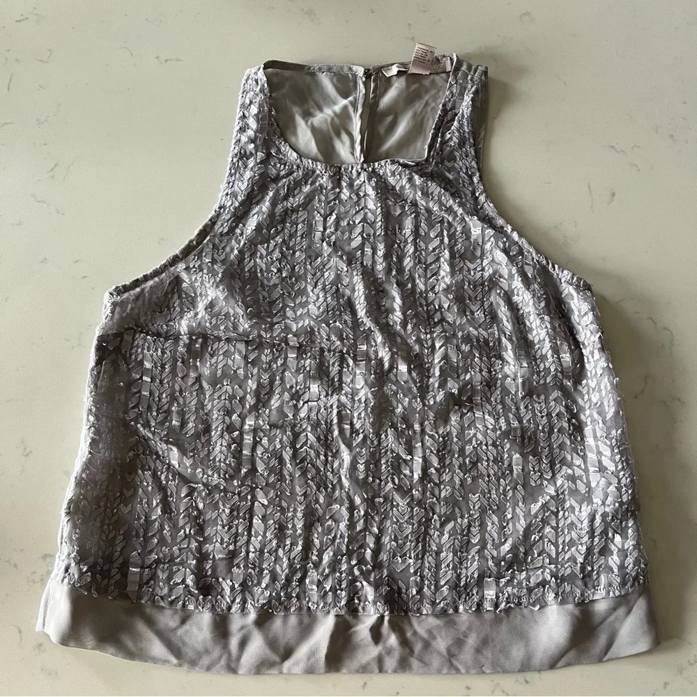 Forever 21 Gray Patterned Women's Top Size S - Picture 2 of 10